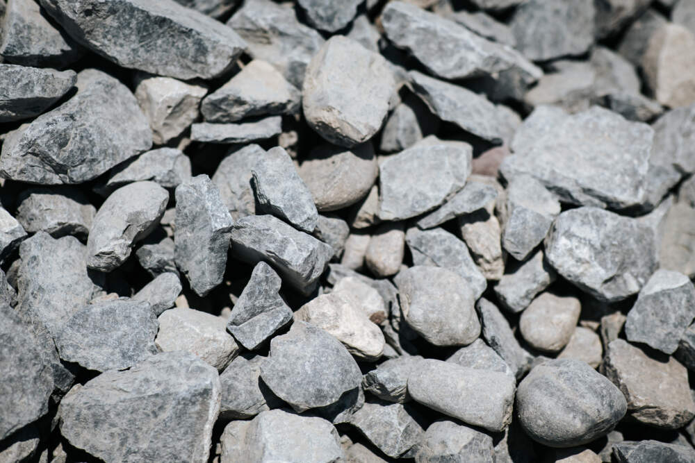 Photo de pierre à gabion grise meillerie